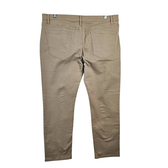 Mens Essentials Khaki Pants 40W X 30L Cotton Blend Work Casual Everyday Wear - Picture 2 of 11
